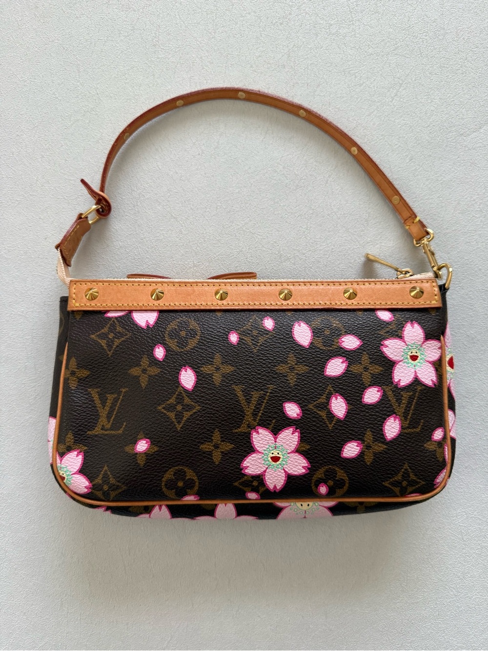 Louis Vuitton Murakami Monogram Cherry Blossom Pochette Bag - Picture 2 of 9